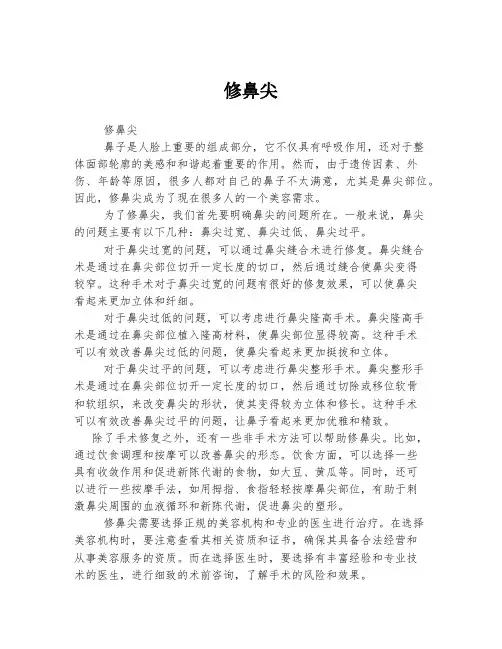 修鼻尖  