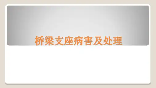 桥梁支座病害及处理