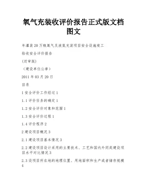 氧气充装收评价报告正式版文档图文