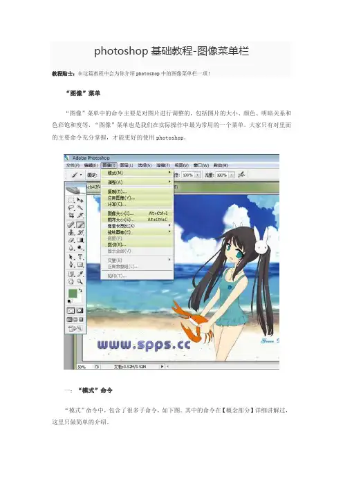 28、photoshop图像菜单栏