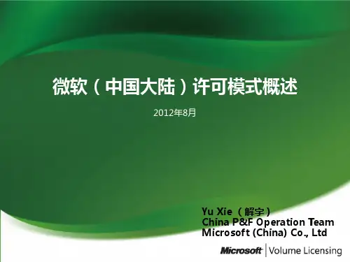 微软许可模式概述