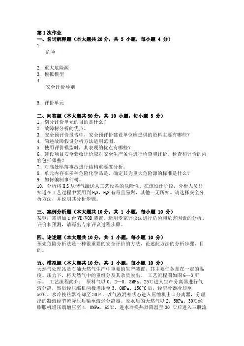 安全评价 ( 第1次 )