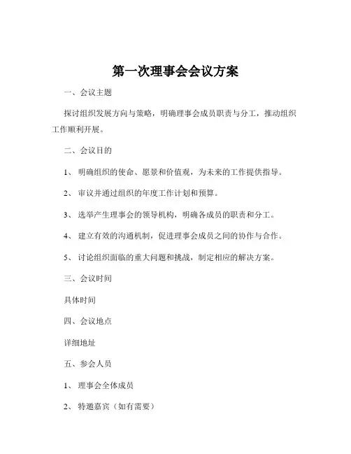 第一次理事会会议方案