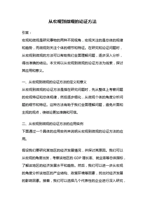 从宏观到微观的论证方法