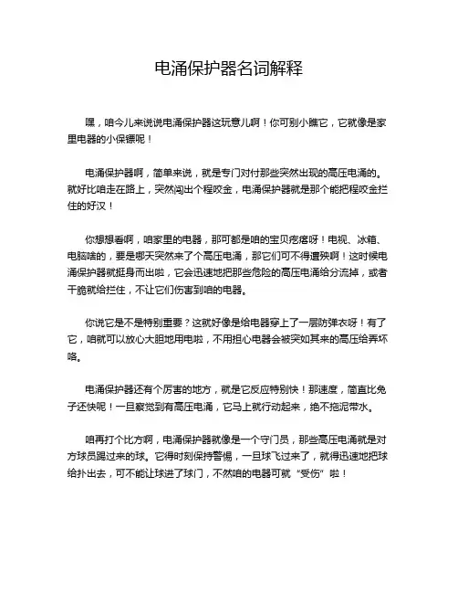 电涌保护器名词解释