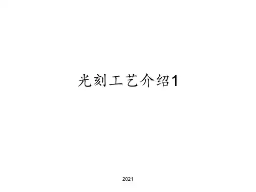 光刻工艺介绍1PPT课件