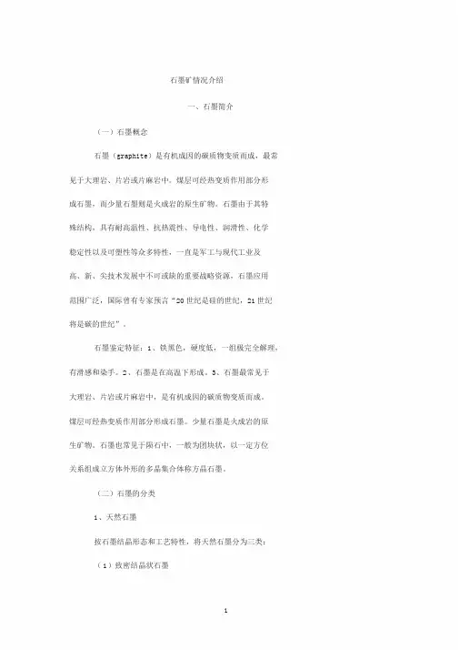 石墨矿情况介绍