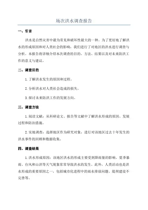场次洪水调查报告