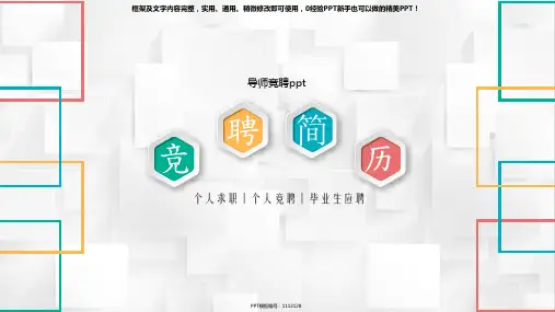 【通用】导师竞聘ppt
