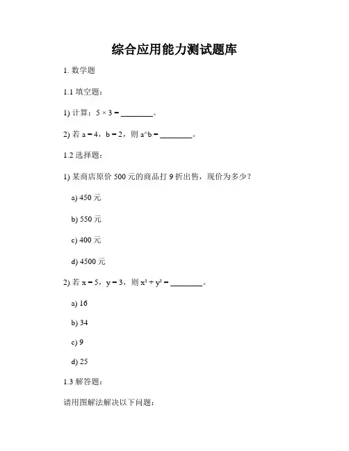 综合应用能力测试题库