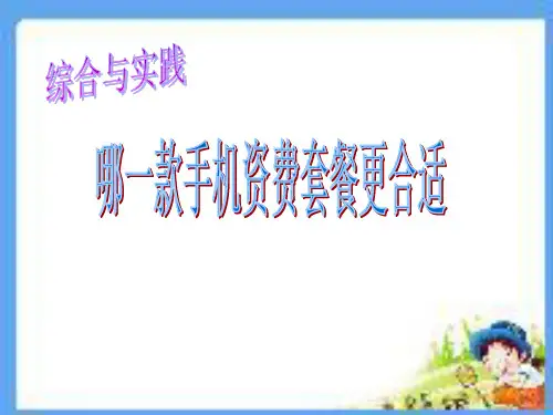 数学八年级上册 综合与实践《哪一款手机资费套餐更合适》 课件 (共24张PPT)