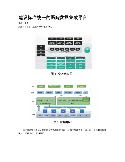建设标准统一的医院数据集成平台
