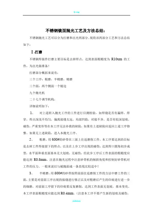 不锈钢镜面抛光工艺及制作工艺总结