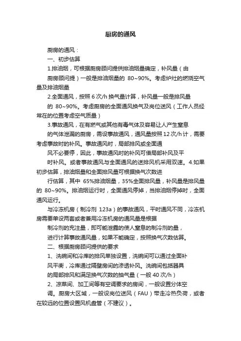 厨房的通风