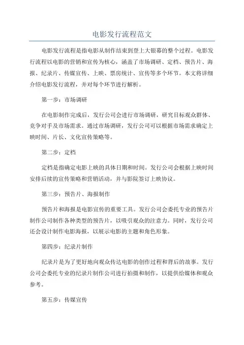 电影发行流程范文