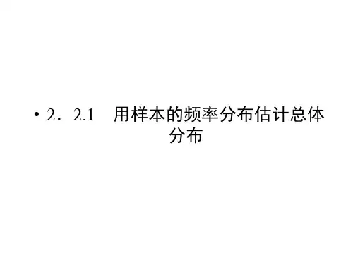 2.2.1用样本的频率分布估计总体分布课件人教A版必修