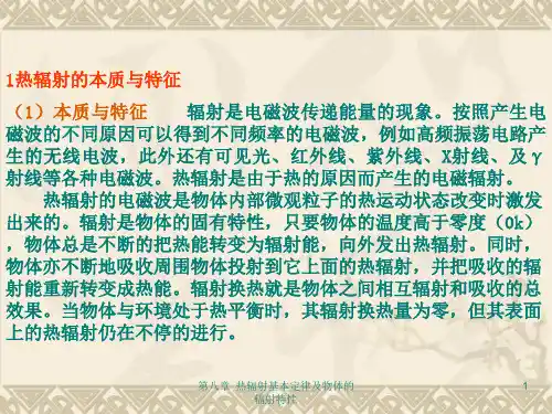 热辐射基本定律及物体的辐射特性