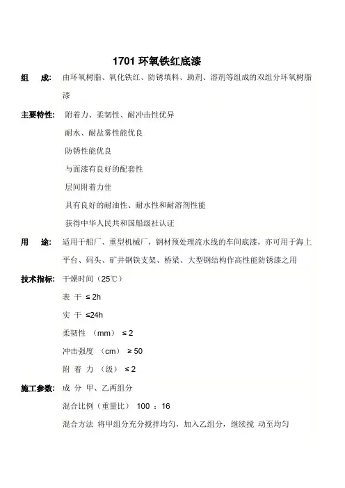 油漆参数
