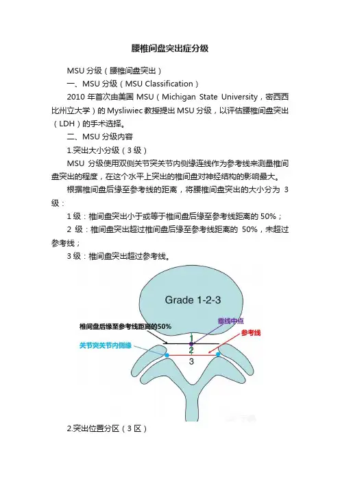 腰椎间盘突出症分级
