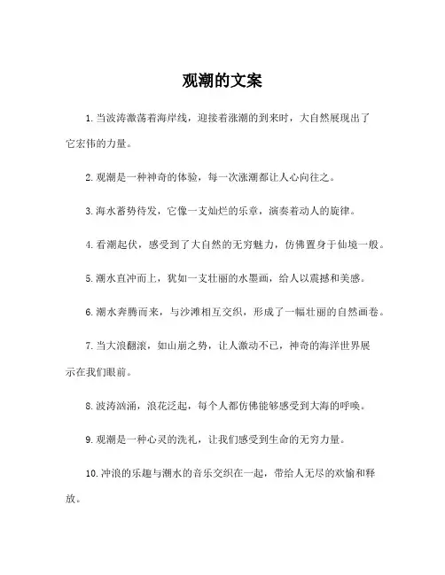 观潮的文案