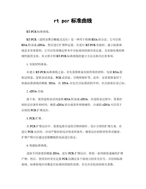 rt pcr标准曲线