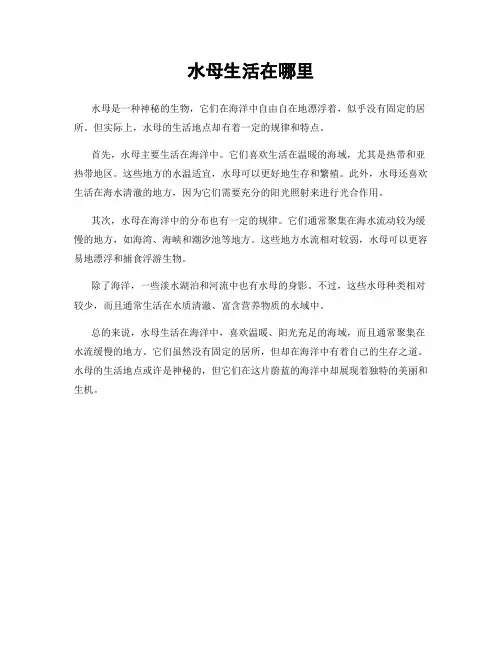 水母生活在哪里