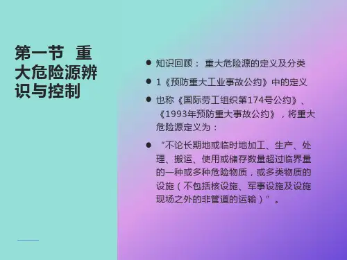 重大危险源辨识与控制