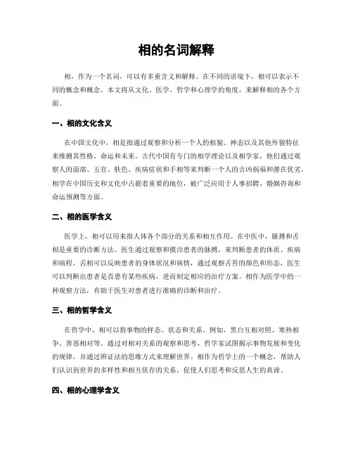 相的名词解释