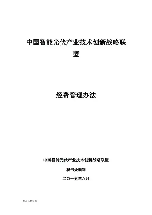 联盟经费管理办法