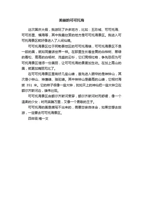 美丽的可可托海