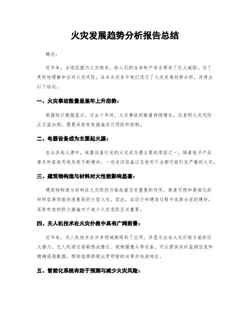 火灾发展趋势分析报告总结
