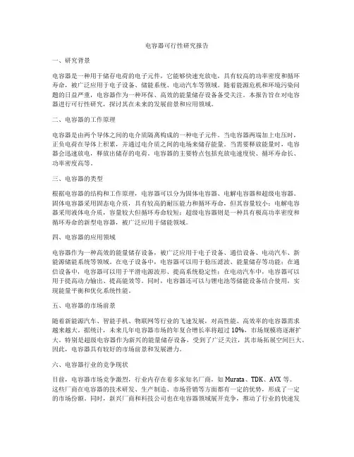 电容器可行性研究报告