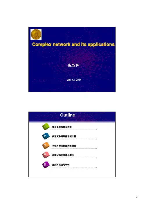 复杂网络理论及其应用课件(2011-4-13)