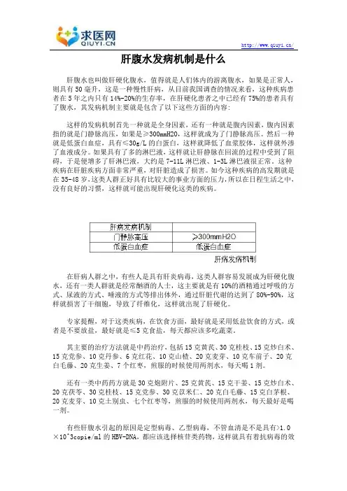 肝腹水发病机制是什么