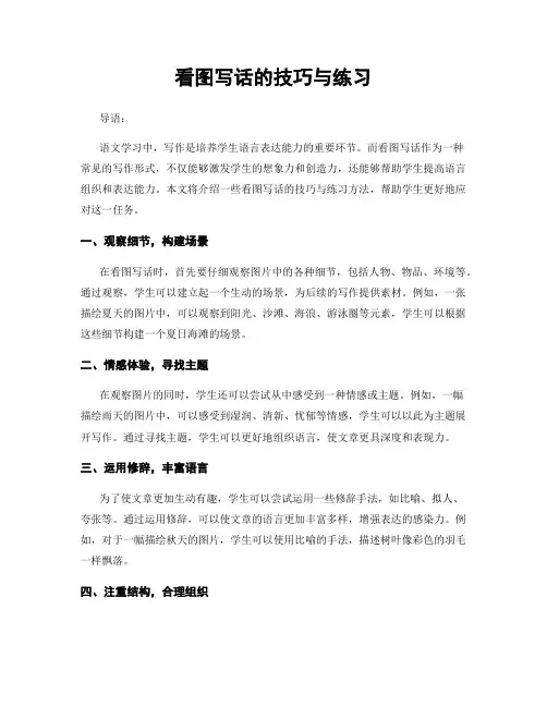 看图写话的技巧与练习