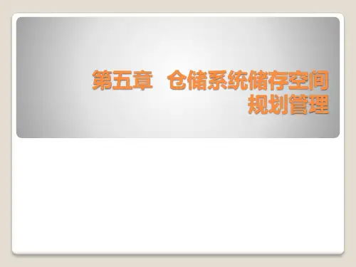 第五章仓储系统储存空间规划管理课件