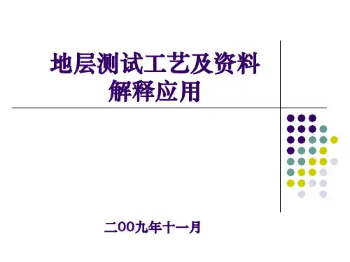 地层测试工艺及资料解释应用(二)