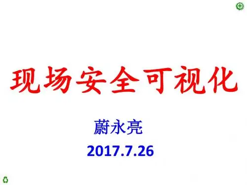 现场安全可视化培训教材(PPT 70张)