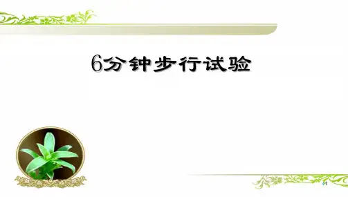 6分钟步行试验ppt课件