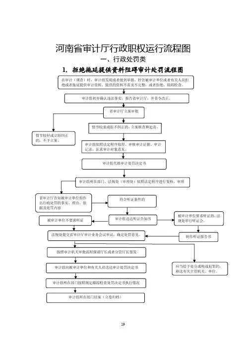 河南省审计厅行政职权运行流程图