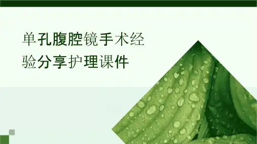 单孔腹腔镜手术经验分享护理课件
