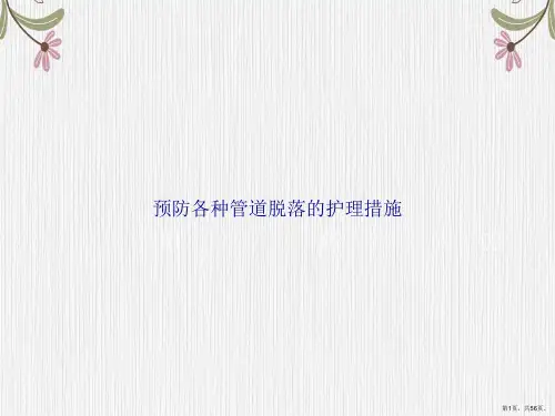 预防各种管道脱落的护理措施讲课文档