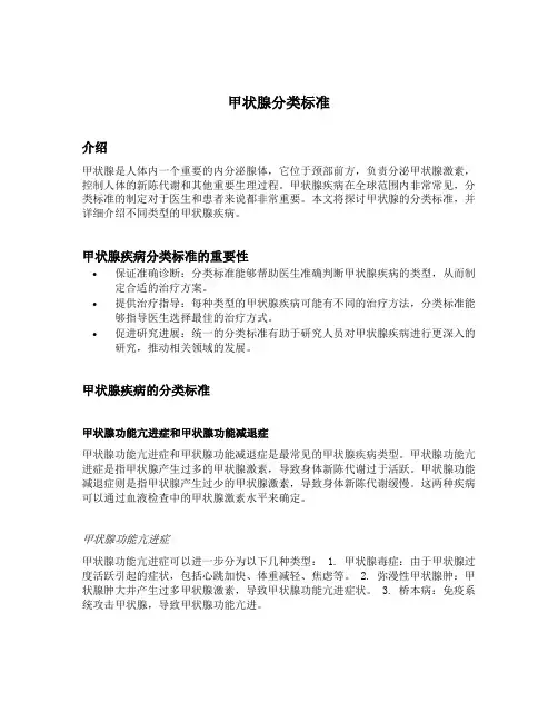甲状腺分类标准