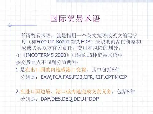 国际贸易术语
