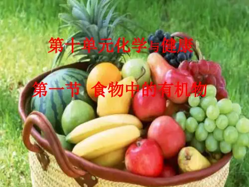 第一节食物中的有机物课件(1)(粤教版化学)