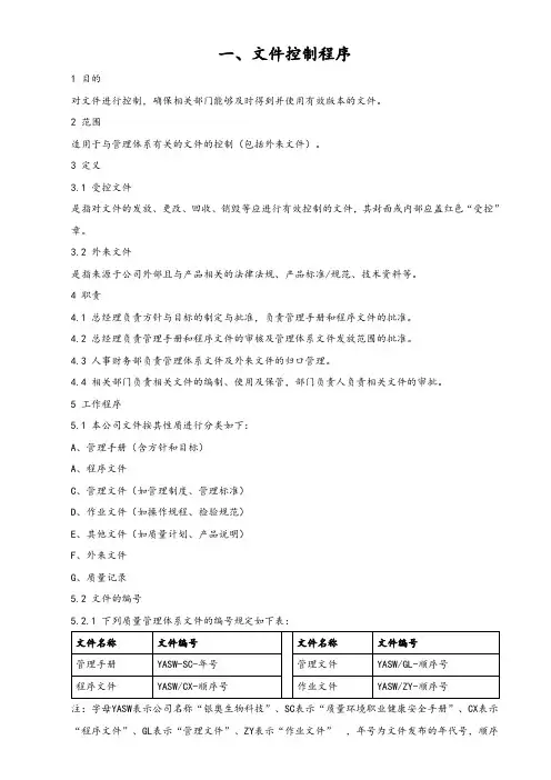 文件控制程序