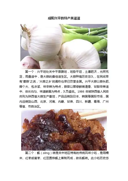 咸阳兴平的特产美滋滋