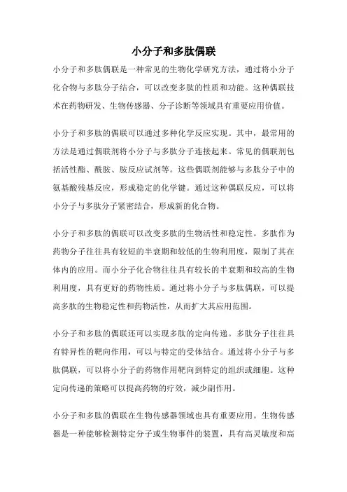 小分子和多肽偶联