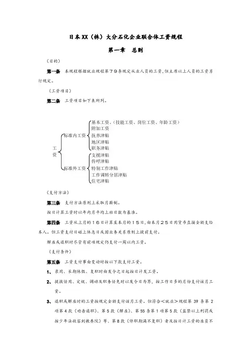 人力资源管理资料-日企薪酬制度