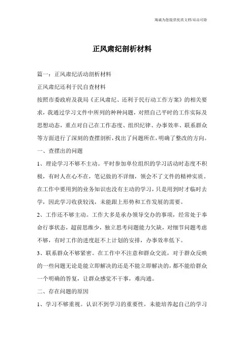 正风肃纪剖析材料_1